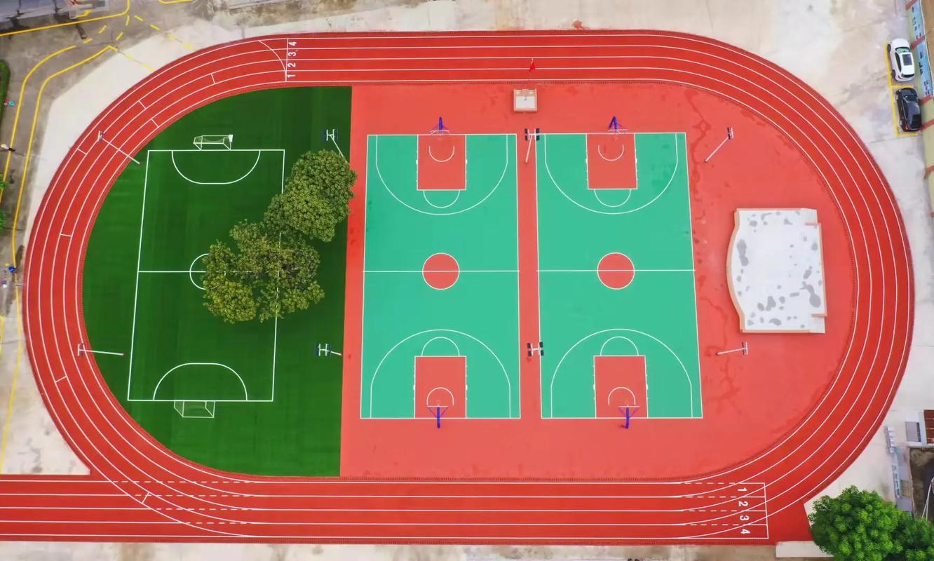 安康市学校塑胶跑道篮球场 - 厂家